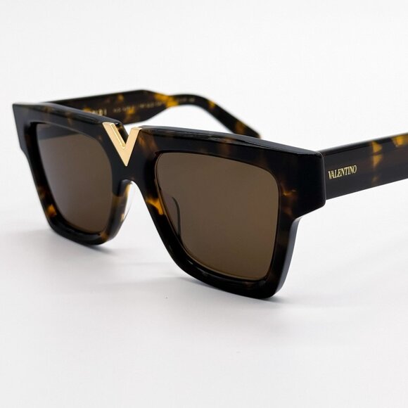 NEW VALENTINO SUNGLASSES WOMEN HAVANA V-GOLD-II VLS-162B EYEWEAR main image 5